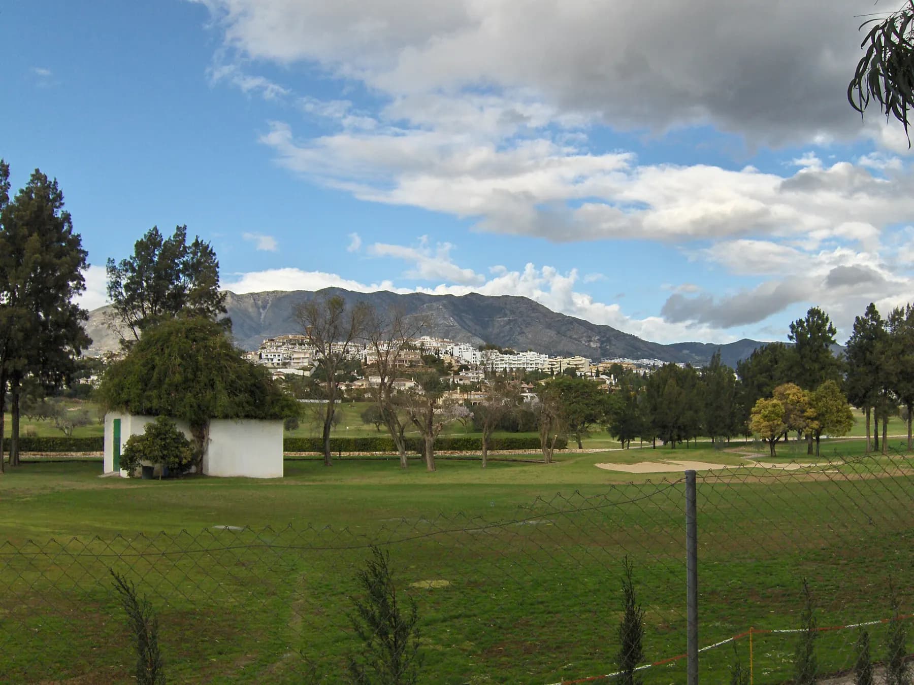 Mijas Golf course with the Sierra de Mijas in the background